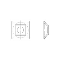 21 x 21 x 5.5 mm (40deg) 4 sided spur T10MG